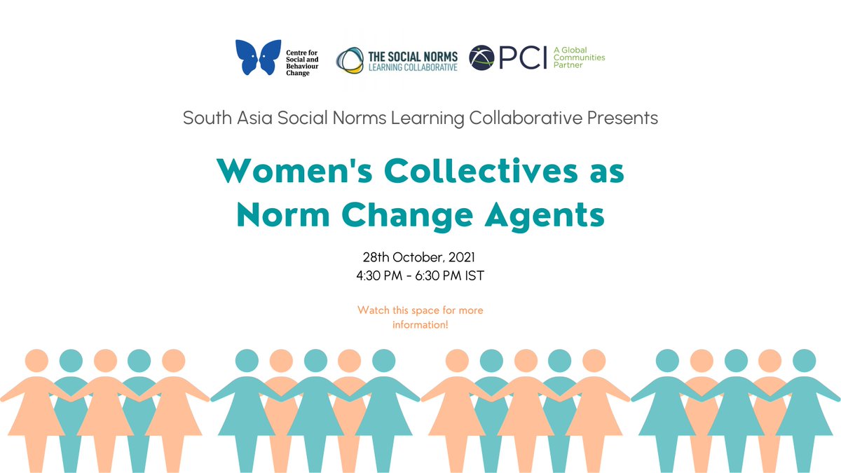 csbcashoka's tweet photo. @CSBC_AshokaUniv and @PCI_India_ bring to you the latest in the SALC #webinar series! Get ready for Women Collectives as #NormChange Agents!
🗓️ 28th October, 4:30 - 6:30 PM IST
Register now at https://t.co/jQtIdpzU4w
#SALC #SALC2021 #gendernorms #socialnorms https://t.co/1U7Wo5zim5