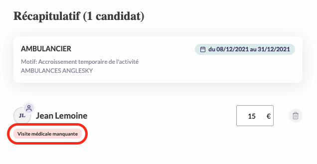 #changelog Validité de la visite médicale : Alerte dans la commande.

Qu'est-ce que c'est ?
Le suivi de la visite médicale évolue pour vous aider à contrôler l'embauche de vos intérimaires.
👉 nouveautes.troops.fr/210935