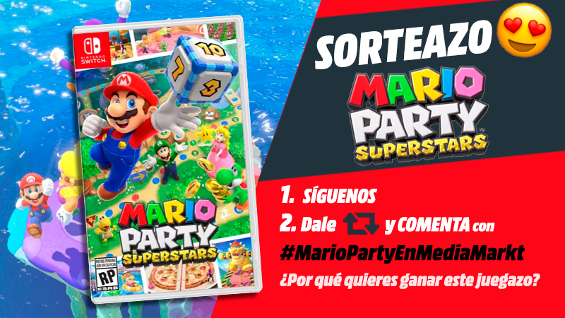 MediaMarktGames's tweet photo. 🎲🎲🎲🎲SORTEAZO🎲🎲🎲🎲
¡Nuevo 🍄MARIO PARTY SUPERSTARS para Nintendo Switch!
👉 Síguenos
👉 Dale RT
👉 Comenta ¿Por qué quieres ganar este juegazo?

Participa solo hoy 🍀

BBLL ➡️ https://t.co/olGCRuOflm
Resérvalo aquí ➡️ https://t.co/xnQuaHJjLG https://t.co/p1n8318M3w