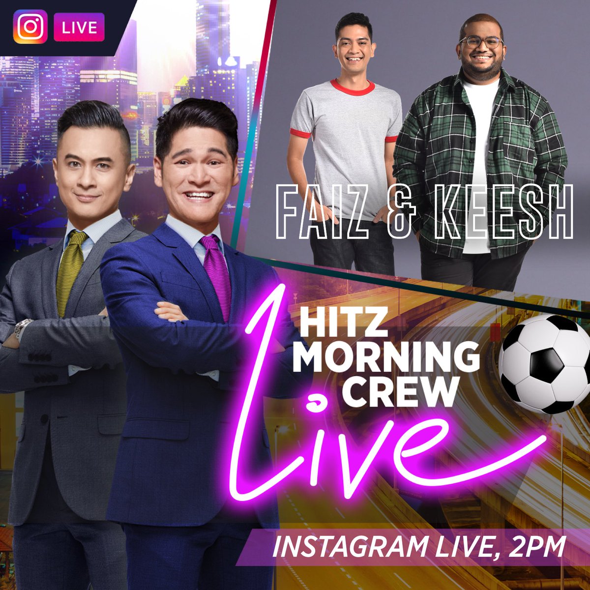 hitzdotmy's tweet photo. ⚽ Man Utd vs Liverpool, Cristiano Ronaldo and MORE… break it all down with Faiz Gurun and @keeshmatstats as they talk about their new show “Bola Itu Life”, 2pm tomorrow! 🔥 Don’t miss it on #HMCLive!
#HITZMorningCrew #epl #astroepl #hitzsports @stadiumastro @ASTROARENA https://t.co/Uz9rRdUzcS