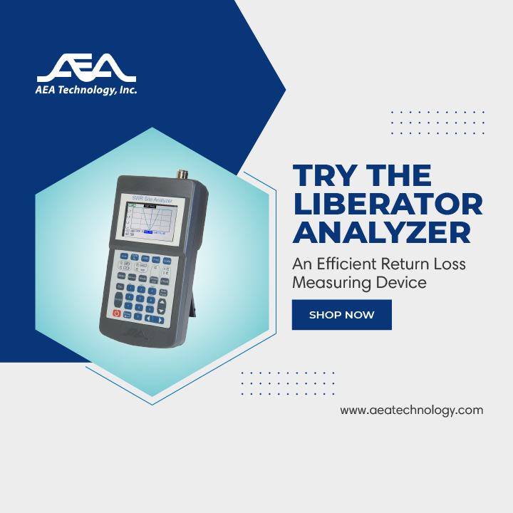 AEATECH's tweet photo. Time to elevate your return loss measurement experience with the #Liberator #analyzer’s one-button #autotune in #SWR/#returnloss feature. Appropriate for both the novice &amp; engineer level person to use with #minimaltraining. Click: https://t.co/NO5x0cu8di #RFtesting #testservice https://t.co/tC3e9WYQSh