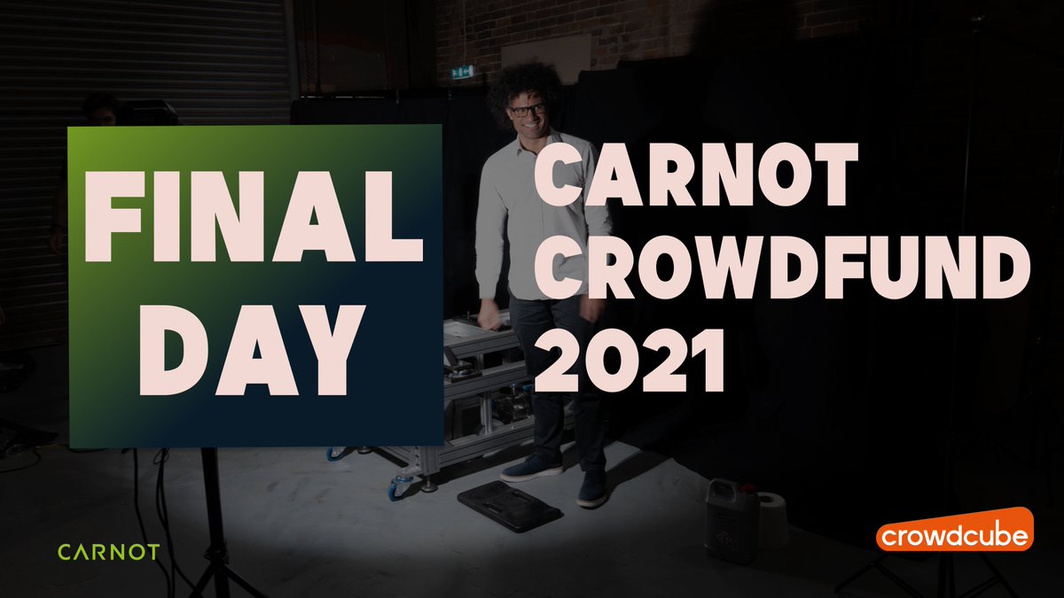 After 29 days on <a href="/Crowdcube/">Crowdcube</a>, we are in the final day of our campaign! overfunding 592%, over £835,000 raised, 1950 investors! Campaign will close at 11:59pm (BST) however we are very close to our maximum equity limit and may end sooner! 👉🏽 bit.ly/3lwS3mN   
#cleantech