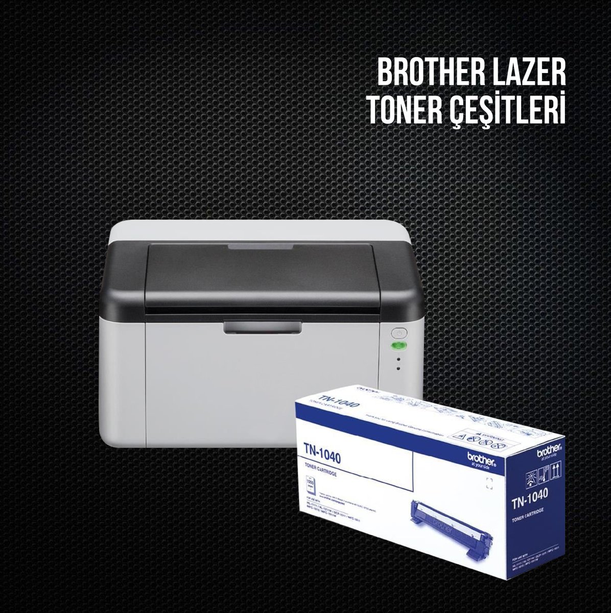 Bsyeteriz's tweet image. Brother Lazer Toner hızlı ve kaliteli baskılar alabilmek için kullanılan en ideal çözüm yöntemlerindendir. Sizde kaliteli lazer tonerlere BizSizeYeteriz kalitesi ile hızlı şekilde sahip olabilirsiniz.

#lazertoner #toner #brothertoner #bizsizeyeteriz