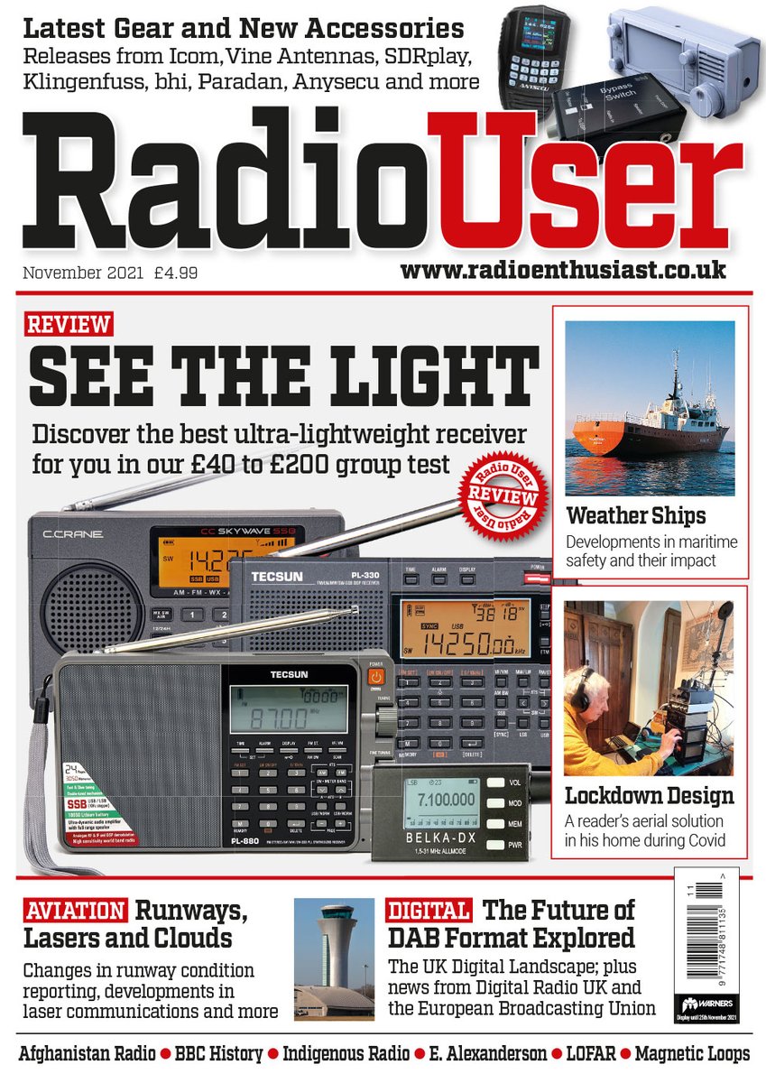 PracWireless's tweet photo. In the November issue, we look ahead to Christmas and test a range of the latest portable world band radios, collectively known as ‘ultra-light’ receivers. Plus, much more!

Read the digital edition: https://t.co/NXWajmSabK
Buy the paper magazine: https://t.co/xRJKmFrwzS https://t.co/rdQEMZfyCE