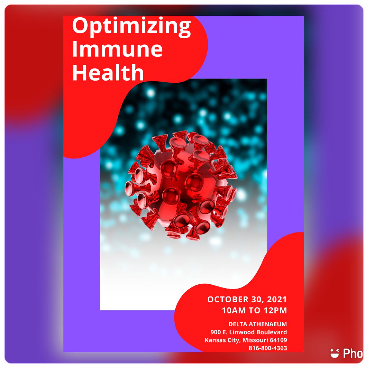 🦠The flu season usually starts in October and can last until May. Flu season peaks between December and March. The best way to protect yourself against the flu and possible serious complications is the flu vaccine.
 
Sorors, save the date Saturday, Oct 30, 2021, from 10-12