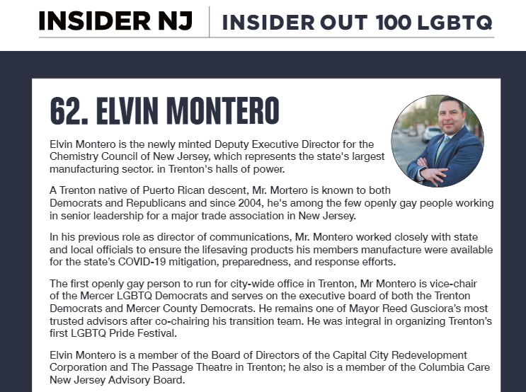 ChemistryNJ's tweet photo. Congratulations to Deputy Executive Director @communiquelvin, who was featured on @INSIDER__NJ's 2021 Insider Out 100: LGBT Power List. Our congratulations to all the OUT and PROUD New Jersey leaders. #EquilibratingEquality #DiversityandInclusion https://t.co/OM8BgCAhmJ https://t.co/XXPq6tWrnO