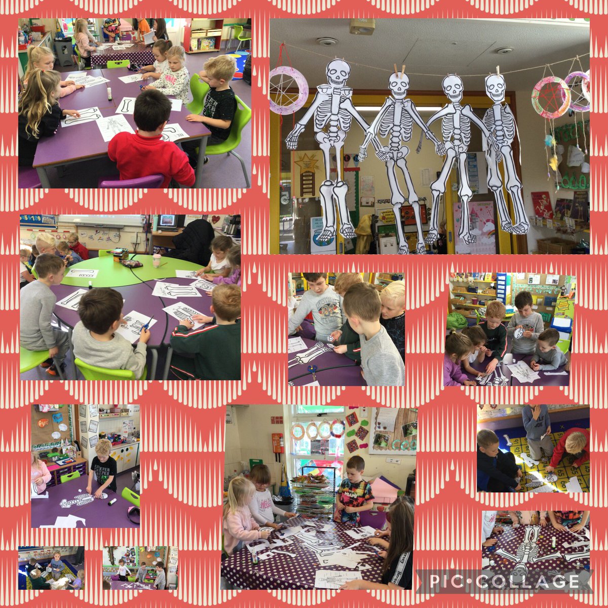 MrsFreeman95's tweet photo. Today Dosbarth 5 were set a challenge to follow a set of instructions and work as a team to create a life size skeleton.  The children showed resilience and excellent team work and correctly put together a skeleton and could identify the bones.🦴@MrsHLeeY56 @garntegprimary https://t.co/TkhF44cEiL