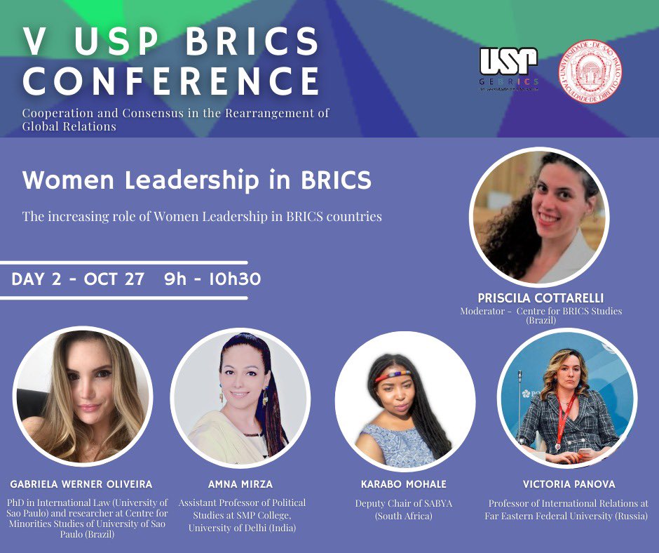 PriCottarelli's tweet photo. @Joao_Jotao @gebricsusp @nauebernardo Oi João! Você viu a programação completa dos 4 dias do evento (tá na página do GEBRICS)? Tem mulheres participando (inclusive eu❤️). Pelo que entendi, o problema foram desistências nessas primeiras mesas… de toda forma, vou deixar aqui folders de algumas outras mesas do evento😊 https://t.co/f691btBhYD