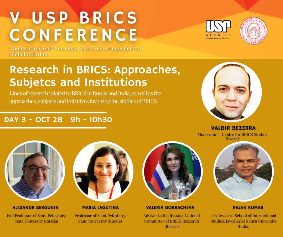 PriCottarelli's tweet photo. @Joao_Jotao @gebricsusp @nauebernardo Oi João! Você viu a programação completa dos 4 dias do evento (tá na página do GEBRICS)? Tem mulheres participando (inclusive eu❤️). Pelo que entendi, o problema foram desistências nessas primeiras mesas… de toda forma, vou deixar aqui folders de algumas outras mesas do evento😊 https://t.co/f691btBhYD