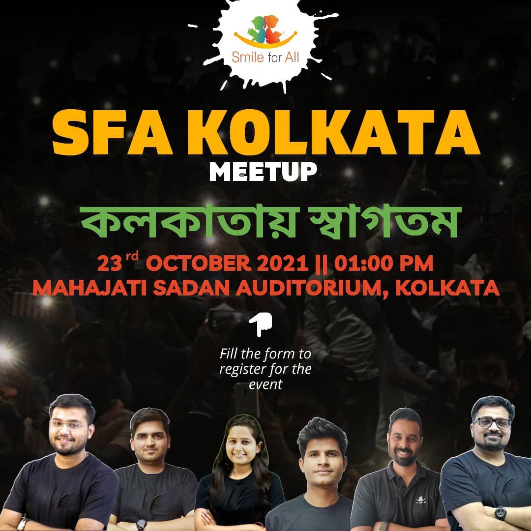 SmileForAllSoc1's tweet photo. Meet you in #kolkata! Register now! https://t.co/dNrkr5VaIi @BhuneshSharma16 @EduMinOfIndia https://t.co/KeKqWH4p4X