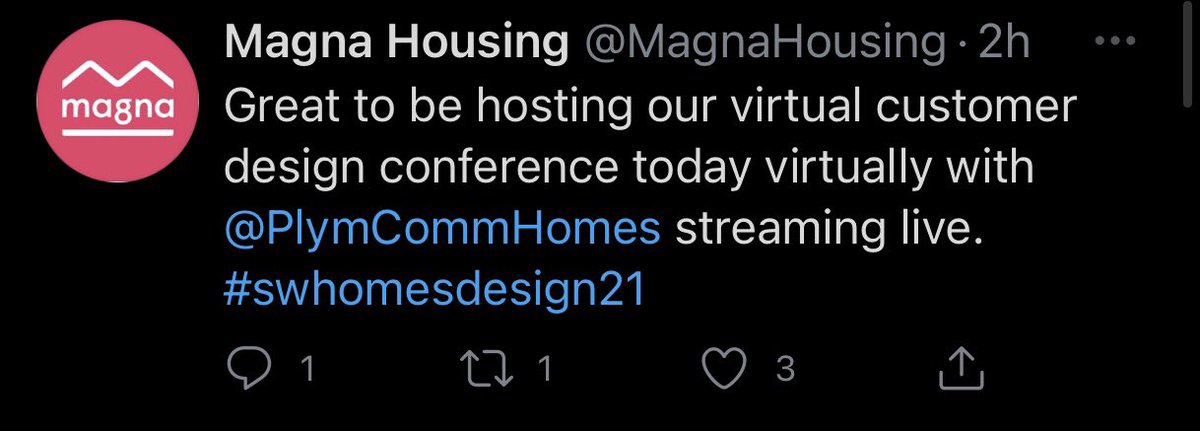 PlymCommHomes's tweet photo. A small selection of tweets from those who came along and enjoyed our Residents Design Conference today! #SWHomeDesign21 thanks for coming along everyone! @Daikinuk @MagnaHousing https://t.co/7jA2wtzFEe