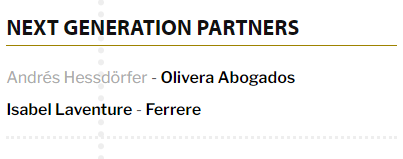 ahessdorfer's tweet photo. Estoy muy feliz de haber sido reconocido nuevamente como #NextGenerationPartner en el área de Impuestos por @thelegal500 y, sobre todo, tremendamente agradecido por los testimonios tan generosos de clientes y colegas que recoge el informe. #L500LatAm2022 https://t.co/LRSZlMZ33e