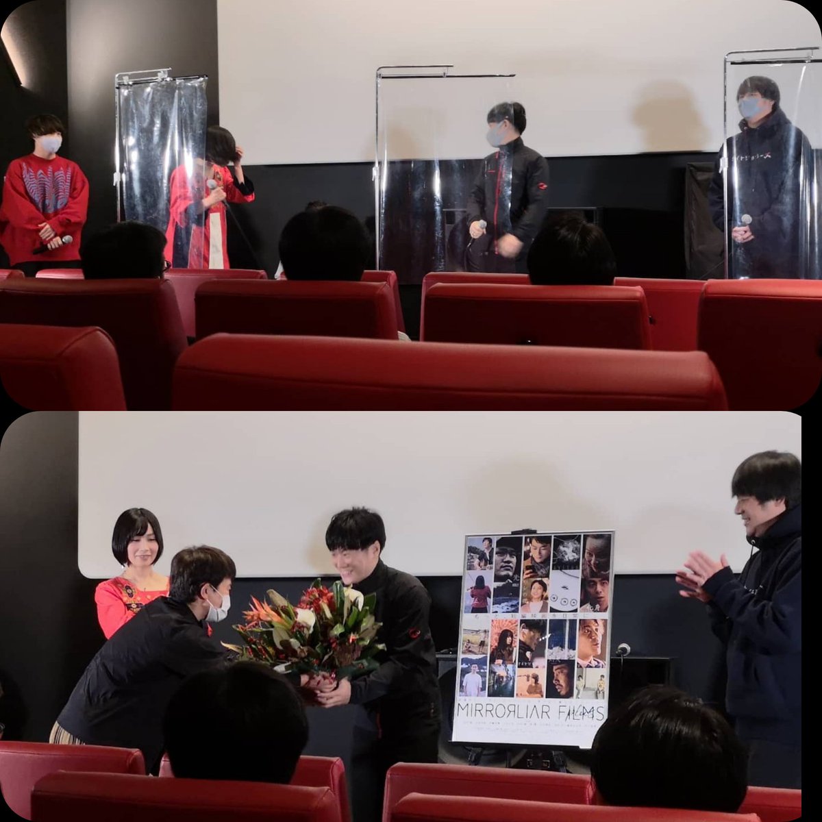 samospitz's tweet photo. 昨日、カズサ主演の短編映画「ナイトジョガーズ」観てきました\(^o^)/
「MIRRORLIAR FILMS plus」として上映されている短編映画10本の中の1本です。
田村悠監督、カズサ、吉川遼さんが登壇!
#ナイトジョガーズ
#mirrorliarfilms
#mlfp
#uplink吉祥寺
#カズサ
#田村悠
#吉川遼 https://t.co/Q01j7P9PXB