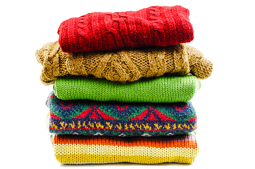 Avoid hanging your sweaters for extended periods of time.  They will maintain their shape better if you gently fold them. #sweatercare