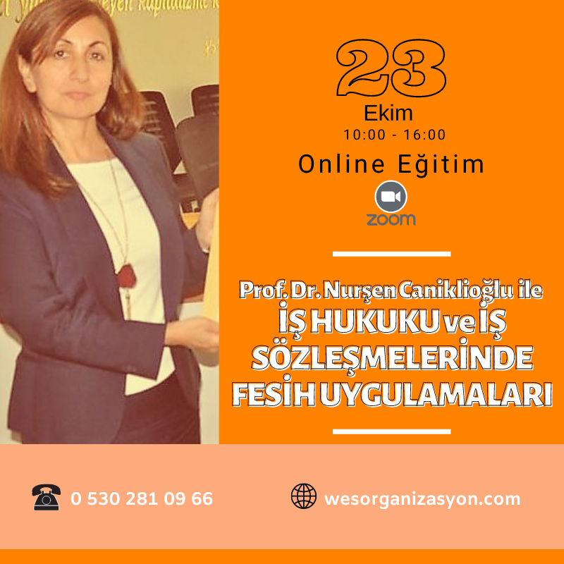 Kayıt için son gün...
İnsan Kaynakları Yönetiminde İş Hukuku Uygulamaları 
23 Ekim / 10.00 - 16.00 / Online ZOOM
Kayıt için: 0 530 281 09 66 - 0 530 281 09 88
groupbsp.com
#HR #insankaynakları #işhukuku #eğitim #onlineeğitim #webinar #seminer #wesorganizasyon #groupbsp