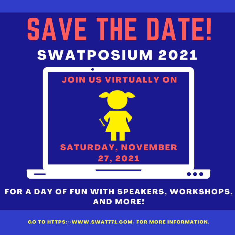 Save the date for SWATposium 2021! Sign up to run a workshop here: forms.gle/kDdvw446jWMqES…