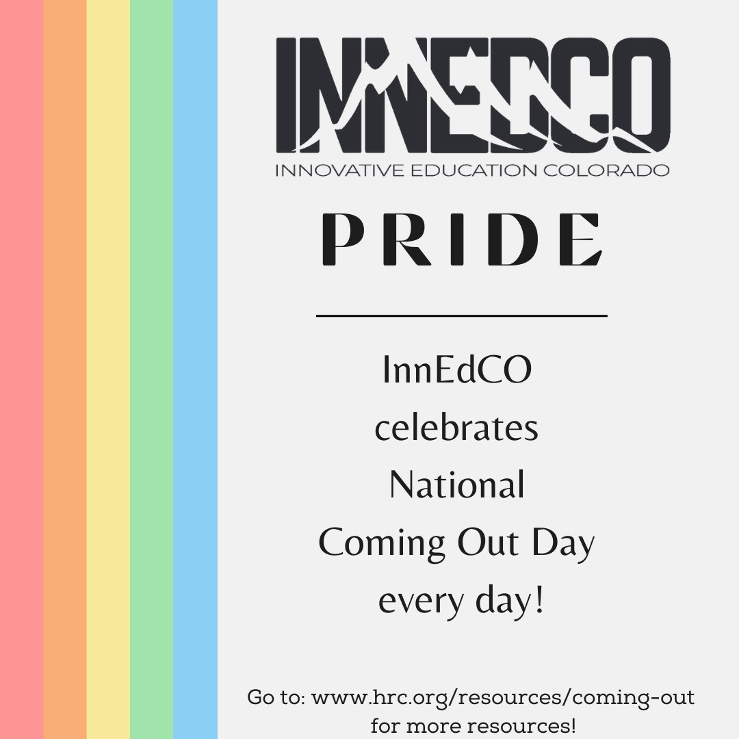 InnEdCO's tweet photo. InnEdCO proudly supports all of our LGBTQ+ friends every day!  Check out the resources @HRC has provided on their website to support all those who are #borntoshine! #WeAreInnEdCO #beproud #notonlyon1011 #supportingequality https://t.co/SjHUo7Xosb