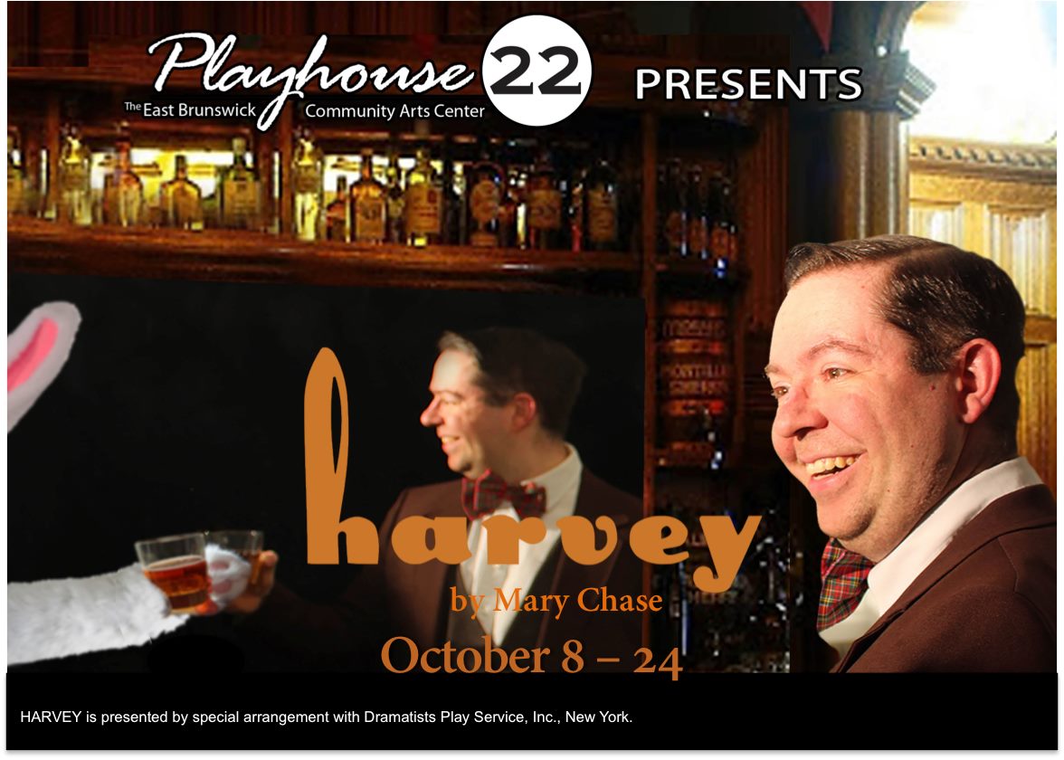 Playhouse22's tweet photo. Closing Weekend of Harvey at Playhouse 22 in East Brunswick. A great classic comedy comes to life! Affordable theater and centrally located in Central Jersey. Tickets are available online at https://t.co/15cWngAy6e. https://t.co/5Sw9y5SRiO