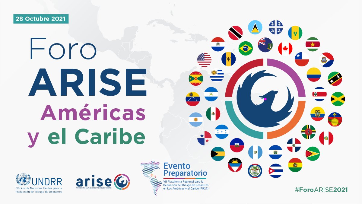 UNDRR_Americas's tweet photo. #ForoARISE2021

@UNDRR_Americas y las 23 Redes ARISE de Américas y el Caribe nos unimos para presentar los avances y retos del sector privado en la construcción de sociedades y #EconomíasResilientes

🗓️28 de octubre

¡Regístrate ahora! 
✍️https://t.co/im57kHYNWQ https://t.co/8BpK8vX0Nx
