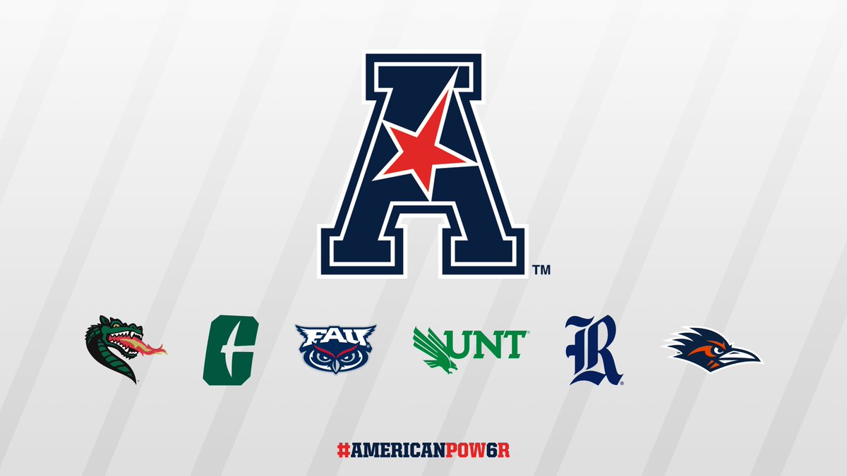 American_Conf's tweet image. We've announced the addition of @UAB_Athletics, @Charlotte49ers, @FAUAthletics, @MeanGreenSports, @RiceAthletics and @UTSAAthletics. 

Full story 🔗 - theamerican.org/news/2021/10/2…

#AmericanPow6r