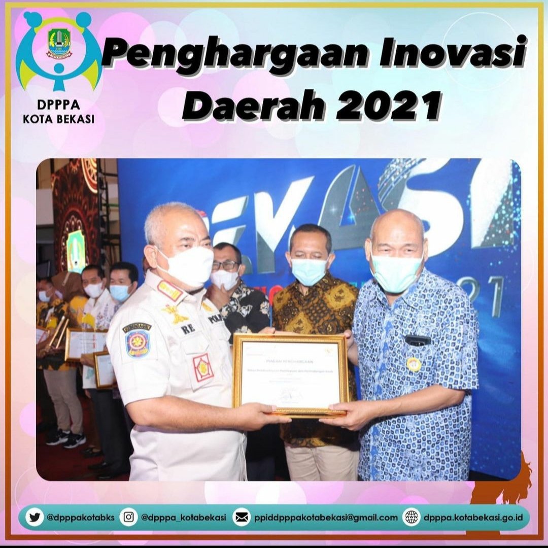 DPPPA meraih penghargaan Kategori Perangkat Daerah Inovatif pada Lomba Inovasi Daerah Kota Bekasi Tahun 2021. Inovasi yang diunggulkan oleh DPPPA adalah Si Anak Cerdas, Telepon Sahabat Perempuan dan Anak, Kecamatan Layak Anak (Kecala) Patriot dan FORAKSI.
<a href="/pemkotbekasi/">Pemerintah Kota Bekasi</a>