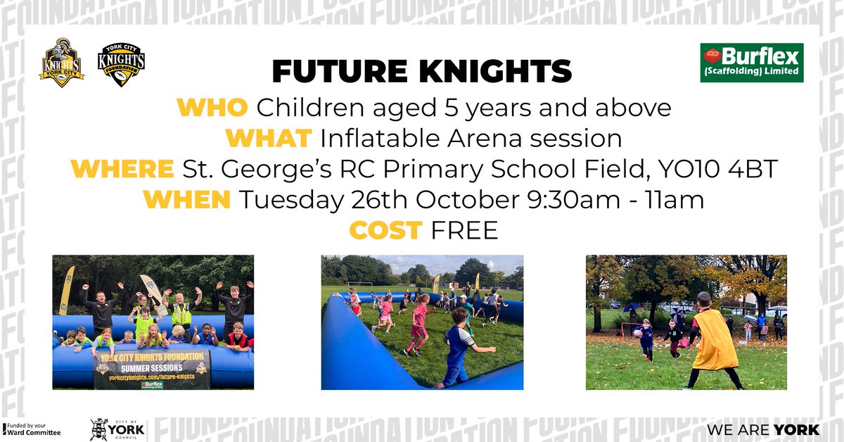 CYCWards_Fis's tweet photo. Ward funded sessions with York Knights over the October half term holidays.  No need to book, just turn up https://t.co/R9C29k4lK8