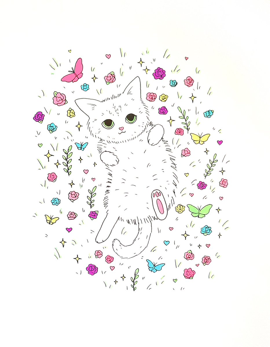 OceanVixen's tweet photo. 'Kitty Meadowling'
Buy original here: https://t.co/qP8dunFyoQ

#art #naturecore #fairycore #meadowcore #cottagecore #cute #kawaii #cuteart #kawaiiart #artforsale #buyartonline #butterflies #cat #kitten #cats #flowers #ink #tattoo #drawing #kitty #instaart https://t.co/nB9f7wVywQ