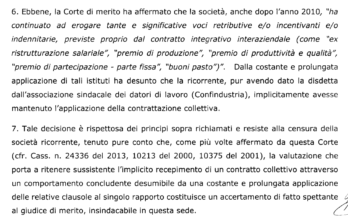 franc_lombardo's tweet photo. (1) Cass. n 28905/2021: dalla costante e prolungata applicazione di tante e significative voci #retributive o incentivanti o indennitarie, seppur in seguito a #disdetta dall'associazione datoriale, si desume l'applicazione della contrattazione collettiva->https://t.co/yXyoDmrCJN https://t.co/Abo462MbZ2