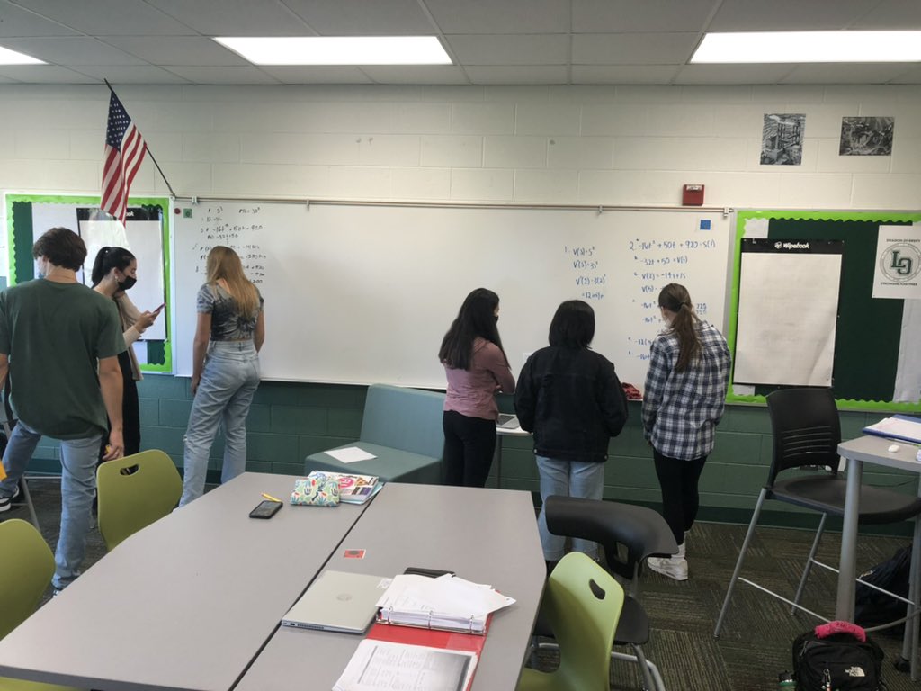Mr_Burden_TA's tweet image. Day 32: Got back into classes to see some students using Vertical Non-Permanent Surfaces and many other surfaces such as windows to do group work. #AdminChallenge #AlwaysLakeOrion #180DaysLO