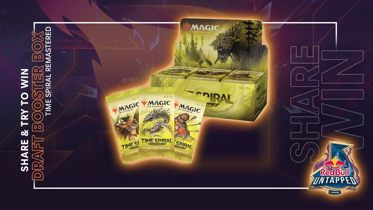 To celebrate the upcoming #RedBullUntapped International Stop 2 (EST) this weekend, we're hosting another giveaway!

RT &amp; Follow, we're giving away a booster box of TSR!

Sat 23rd Oct 9:00 EST at the start of the IS 2, winner will get contacted through DM
mtgmelee.com/Tournament/Vie…