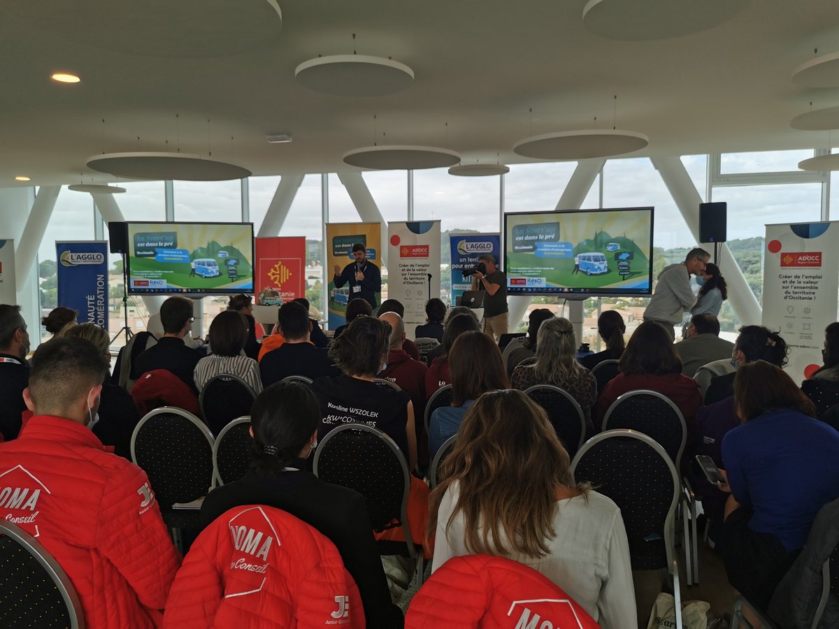 ADOCC_'s tweet photo. Grande finale régionale #Startupestdanslepré @Occitanie 🌱C'est parti pour les pitchs de nos 12 porteurs de projet finalistes au @Palais_Capdagde!
#ResoIP+ https://t.co/0aE2xABBEJ