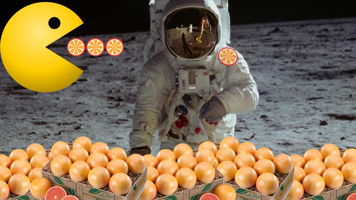 Yochalant514's tweet photo. OMG! No water only grapefruit juice on the moon $GRPFT $GRAPEFRUIT #GRPFT #GRAPEFRUIT #MOON #WHATSUPPACMAN https://t.co/faTcCQXhdy