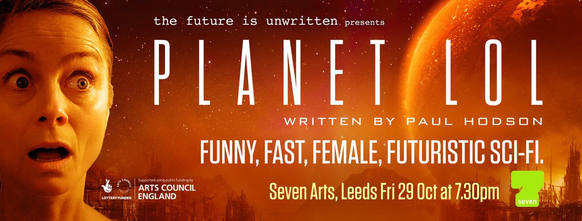 We're bringing #PlanetLOL's sci-fi comedy backed by @carolinelucas to #Leeds! Join us for a female-fronted comedy caper about #climatechange:

🚀Fri 29 Oct <a href="/Seven_Arts/">Seven</a> 
🚀Sats 30 Oct <a href="/holbeckwmc/">The Holbeck</a> <a href="/slunglowalan/">Alan Lane</a> 

Humans aged 12+ welcome! 
@leedsgreenparty pls share! 🖖