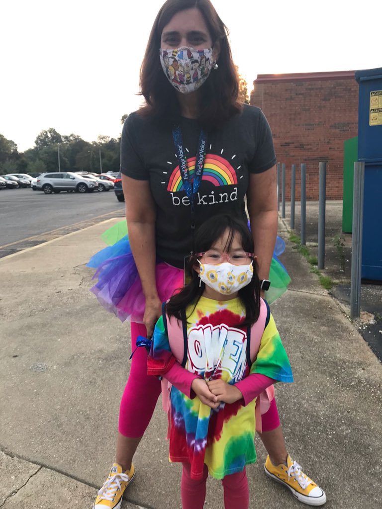 We are wearing the RAINBOW for Growing Acceptance! Bee” an Includer” and celebrate being unique! #RedRibbonWeek #BullyingPrevention