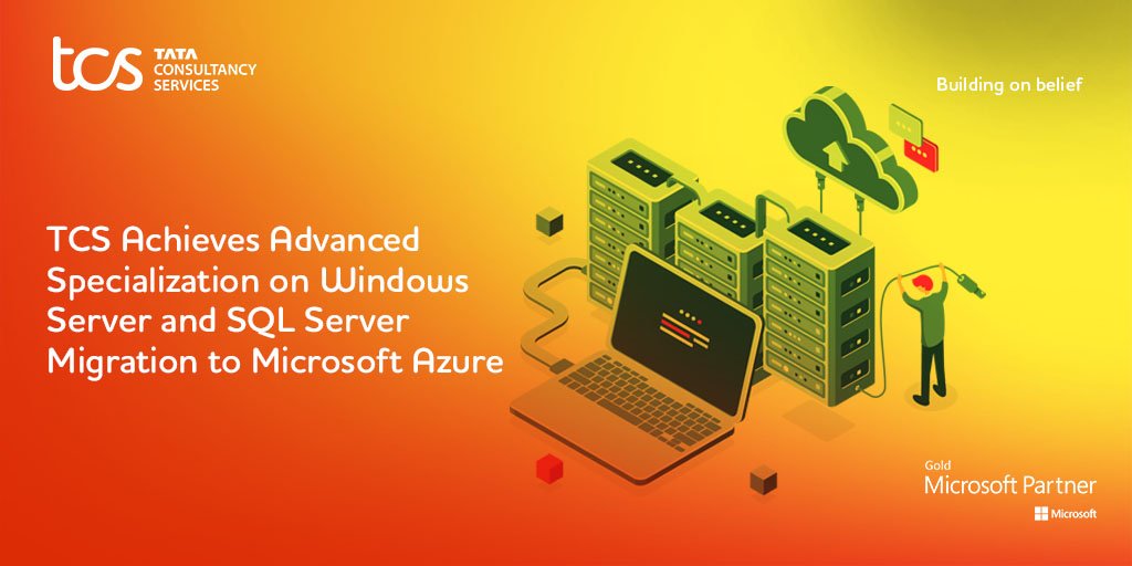 TCSDigitalTech's tweet photo. We are glad to announce that TCS has earned the #AdvancedSpecialization on Windows Server and SQL Server Migration to #MicrosoftAzure for deep knowledge and extensive experience in a variety of technical scenarios. Read more: https://t.co/YVuOYb5tKt #MSPartner https://t.co/aRMX4kfXi4