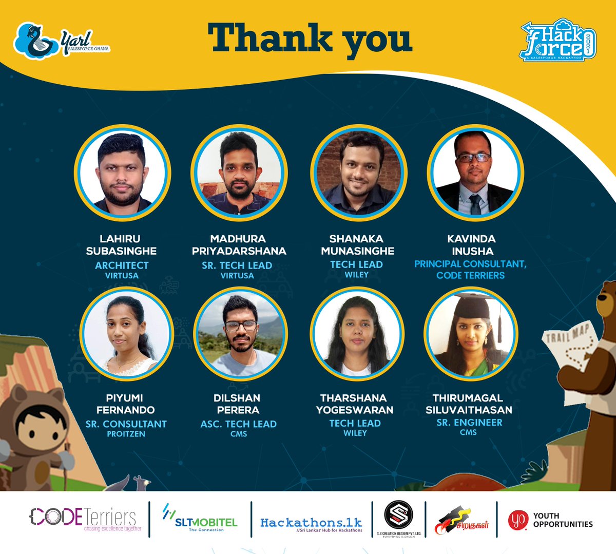 YarlSFO's tweet photo. It was a great pleasure to have you on boarded for our Workshop Mentoring panel for the #Hackforce21.The support and guidance you have given were great and helped the teams to find the proper path & grooming their ideas. Thank you so much for your time and support. @salesforce https://t.co/b8WR5uTDpW