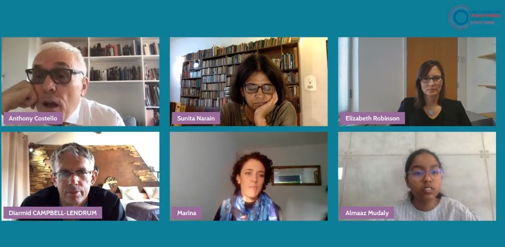 TheLancet's tweet image. "To solve #ClimateChange, we need a culture change...The youth have ideas, we just need support...and want to be included in all decision making spaces" 

Almaaz Mudaly, climate youth activist from South Africa, speaking on the panel at the #LancetClimate21 report launch