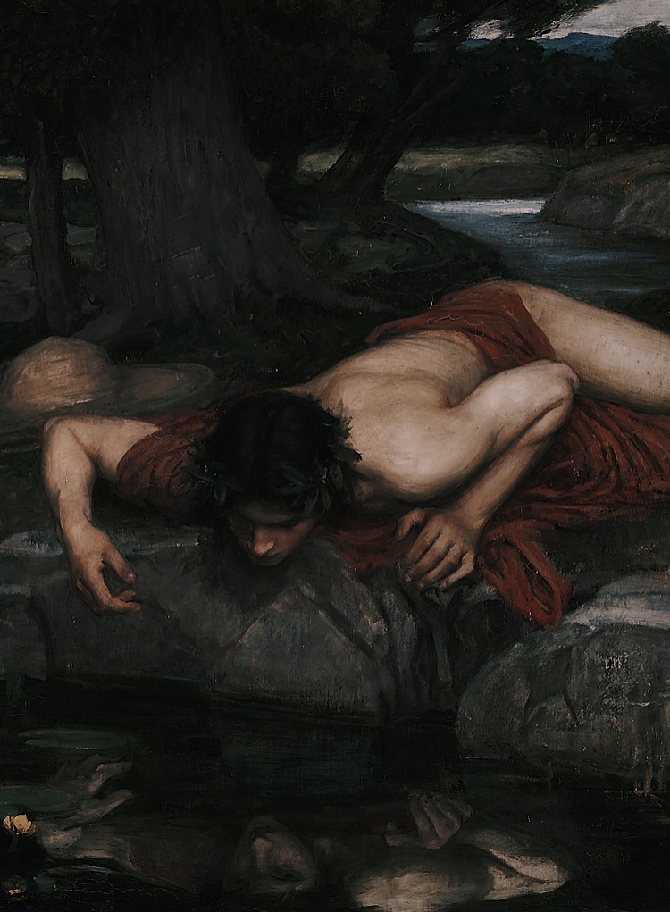 echo and narcissus (detail), john william waterhouse, 1903