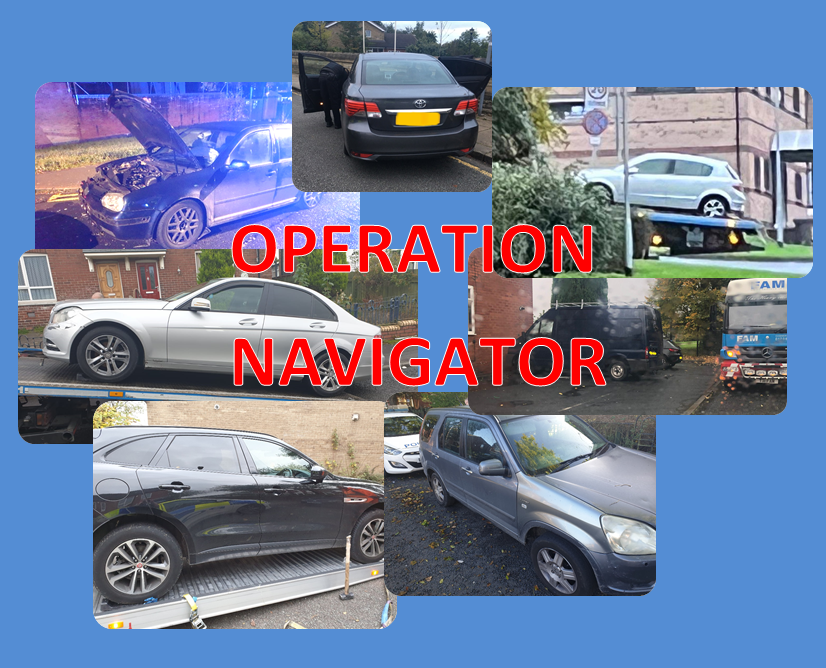 Monday saw the launch of op navigator in the first 3 days we have seized 7 vehicles that were stolen or involved in crime. Keep an eye out for further action in the coming weeks. #OPNavigator
