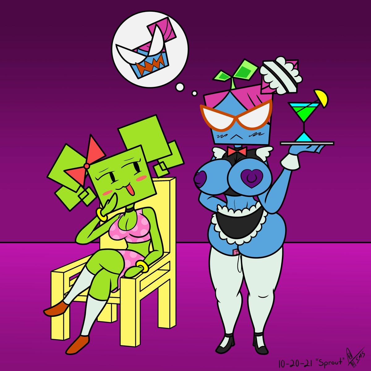 Day 20 "Sprout"Nastasia and Mimi from Super Paper Mario I was gon...