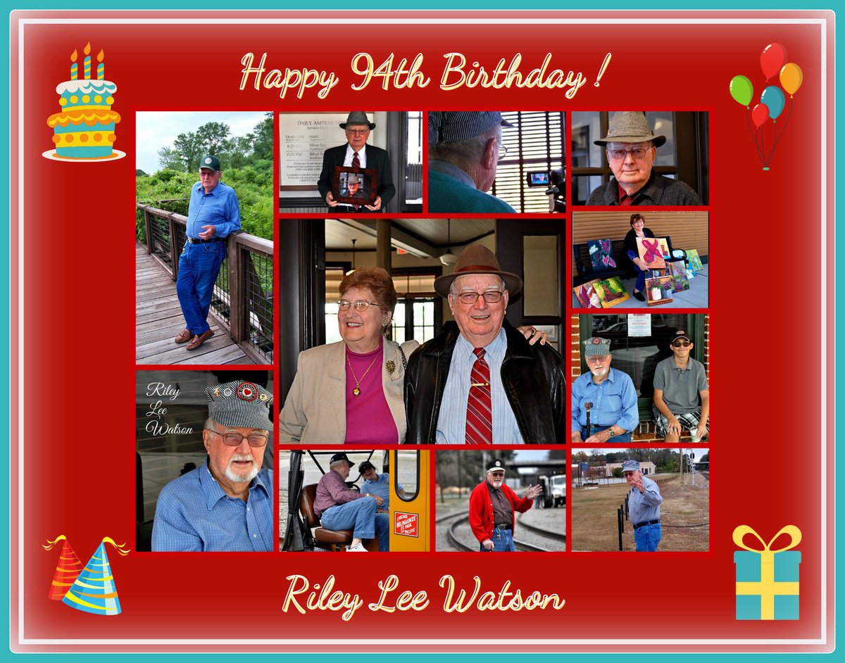 It's a Happy Thursday fans, followers, Hamlet and Richmond County folks!  We're declaring it officially Riley Lee Watson day here at the Hamlet Depot &amp; Museums in tribute to our beloved Riley's 94 Birthday!  Please join in our birthday wishes to this awesome man!
