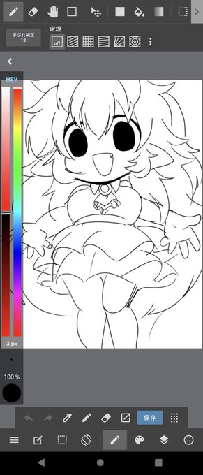 嫁が風呂入ってる時と寝たあとしか描けないので全然進んでないけど、数日前より表情のアホっぽさは少し抜けた気がする 