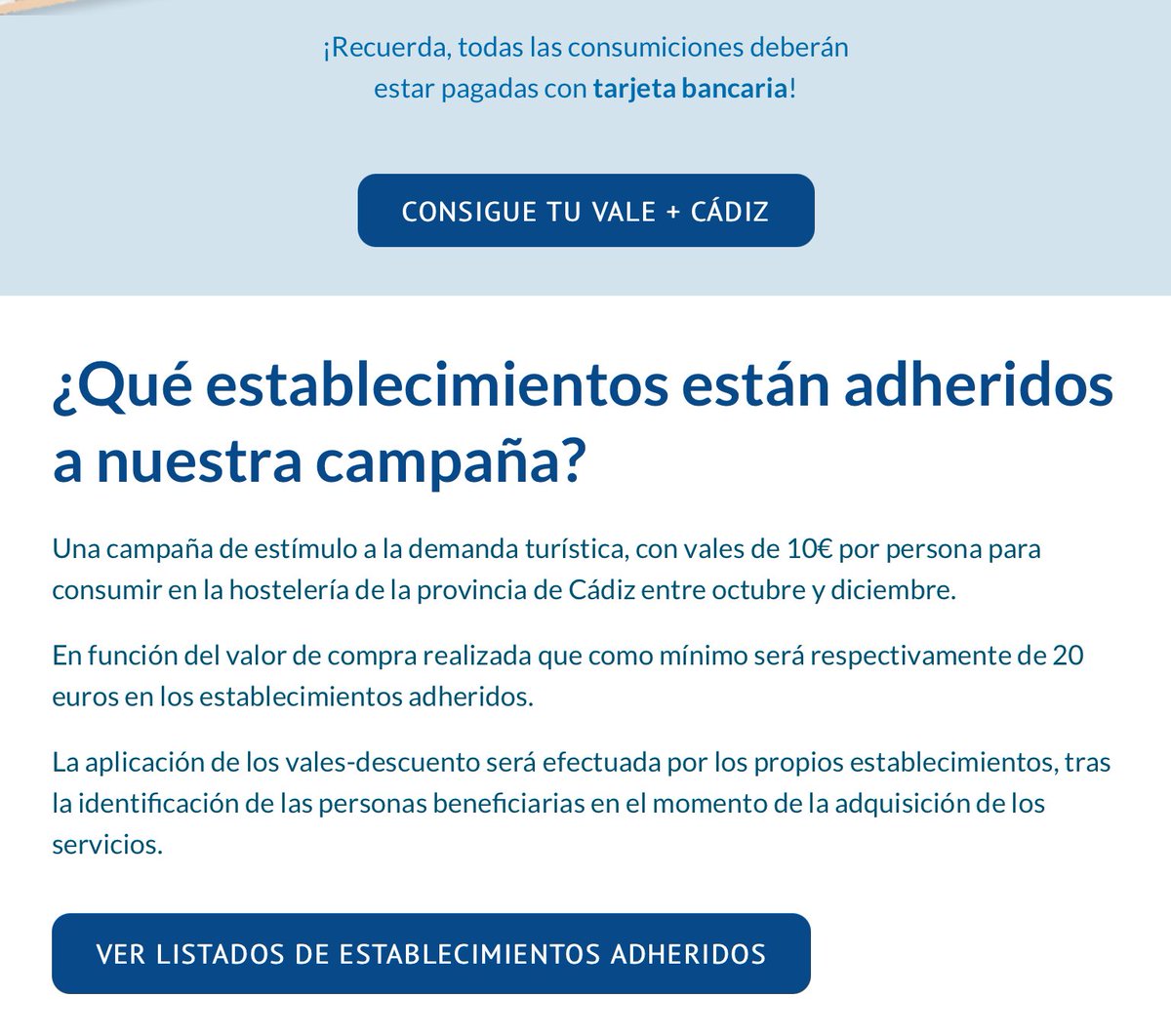 Importante iniciativa de apoyo a la hostelería gaditana por parte de la <a href="/diputacioncadiz/">Diputación de Cádiz</a> , +info: cadizvalemas.com ¡inscríbete!