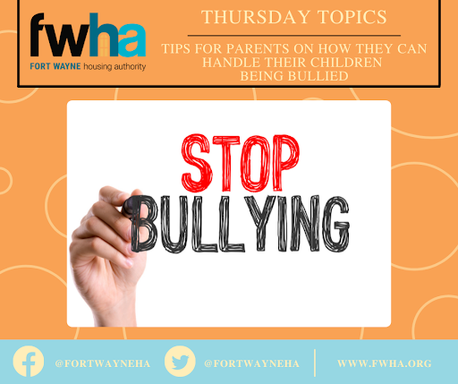 FortWayneHA's tweet photo. #ThursdayTopics: Children may experience bullying in school, and it’s our job as parents to help them. Here are some tips that can help parents deal with bullies: https://t.co/0Uyv6VYyqi
#AntiBullying #Education #Parents #Community #FortWayne https://t.co/7ZaYjddSUa