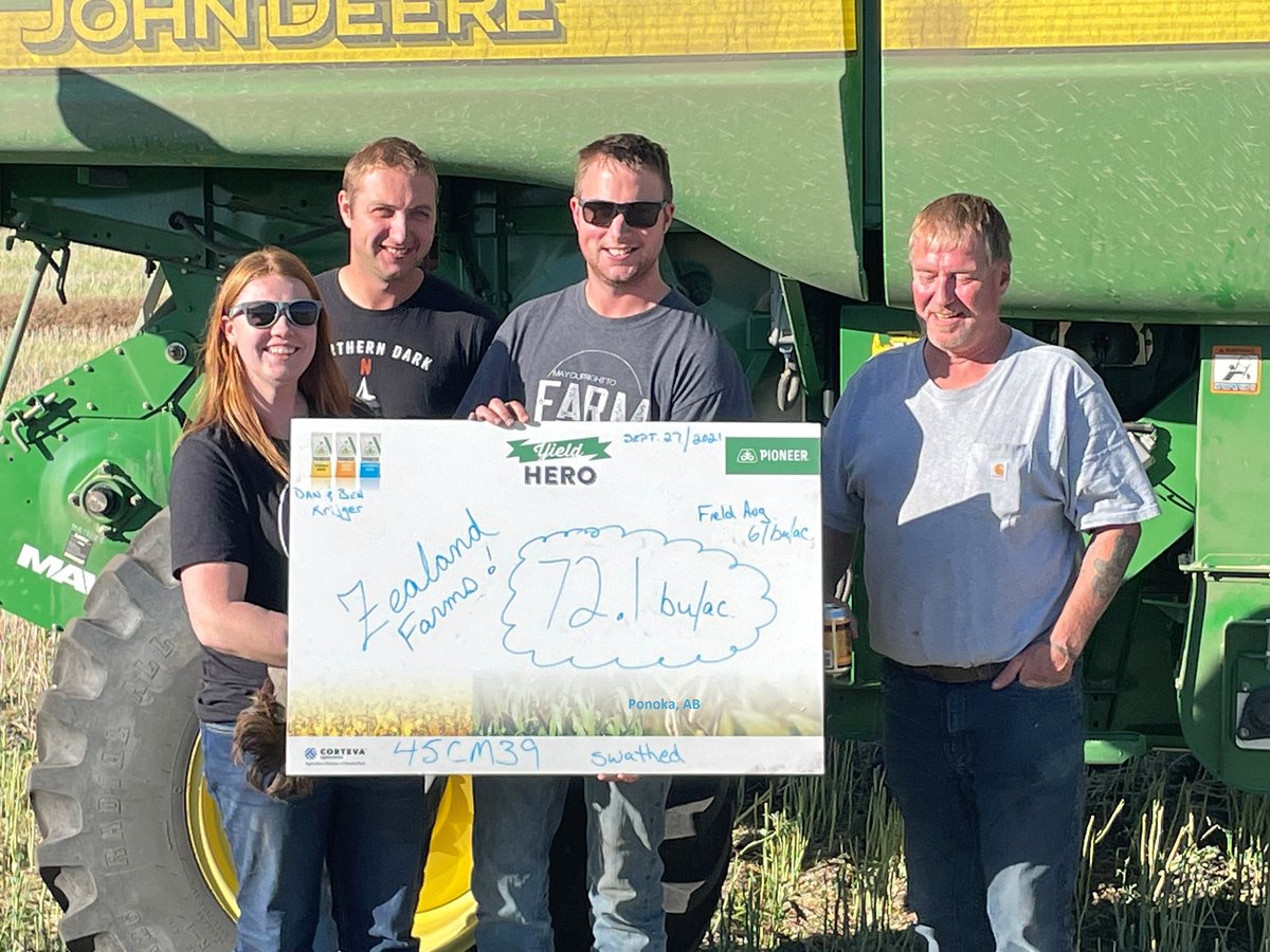 <a href="/PioneerSeedsCA/">Pioneer Seeds Canada</a> amazing yields where the rain/storms showed up #YieldHero20 #YHContest