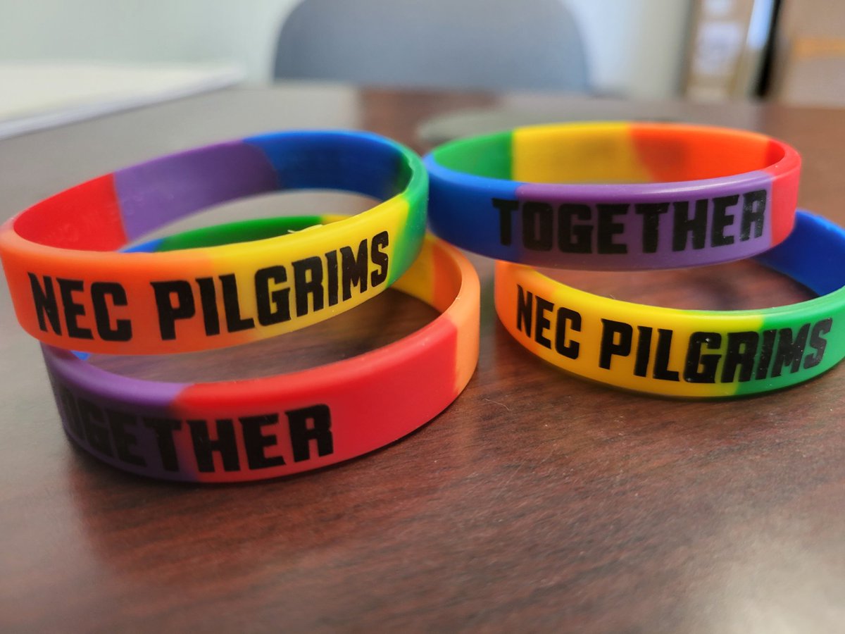 Wristbands will be available at games this weekend.  Support your fellow student-athletes and celebrate our differences. #NECAthleticsTOGETHER