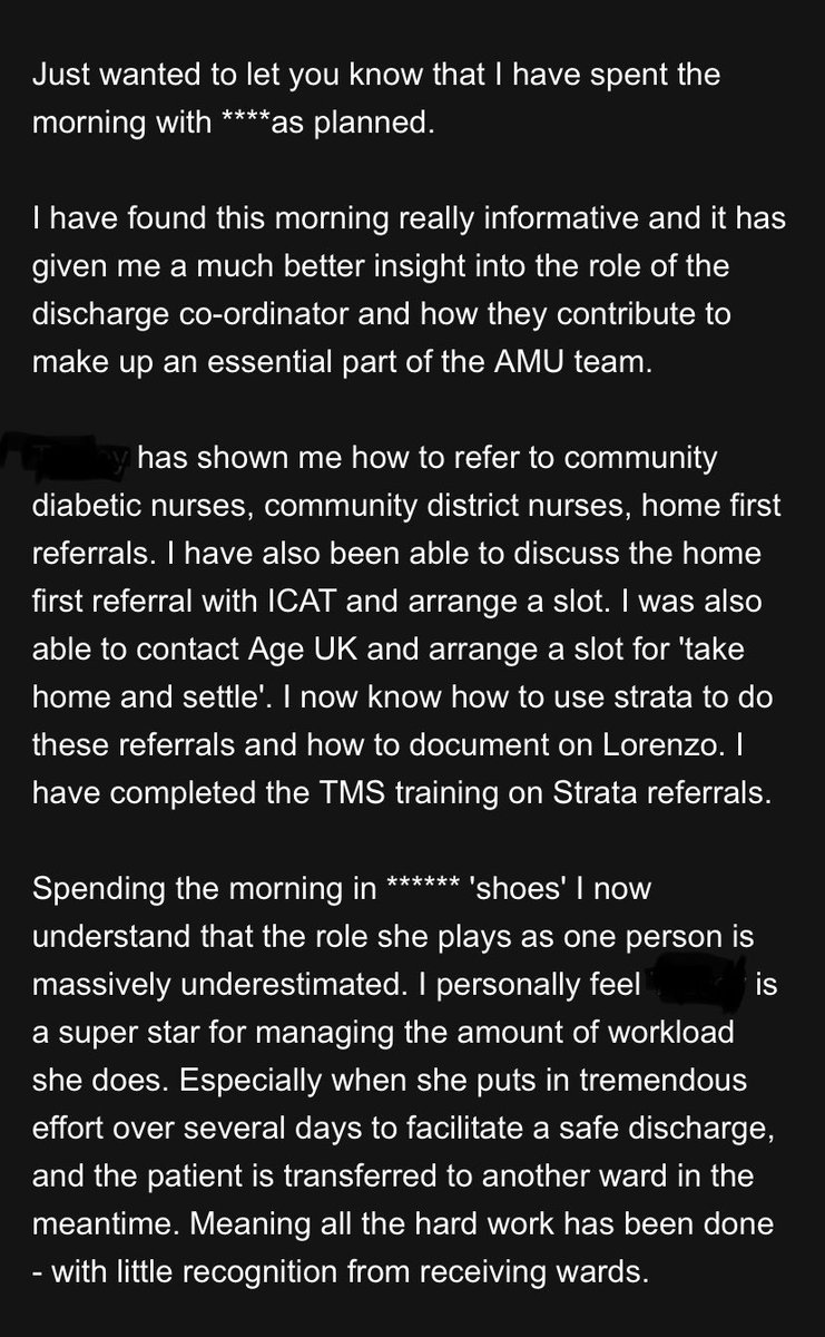 Team AMU (@amuteam) on Twitter photo Some lovely feedback from our ‘walk in my shoes’ placements. Really does show giving insight has productive and positive outcomes. #newlyqualifiednurse #dischargecoordinators <a href="/caron_graham/">Caron Graham</a> <a href="/MelWoolfall/">Melanie Woolfall</a> <a href="/aaroncumminsNHS/">Aaron Cummins</a> Some lovely feedback from our ‘walk in my shoes’ placements. Really does show giving insight has productive and positive outcomes. #newlyqualifiednurse #dischargecoordinators <a href="/caron_graham/">Caron Graham</a> <a href="/MelWoolfall/">Melanie Woolfall</a> <a href="/aaroncumminsNHS/">Aaron Cummins</a>