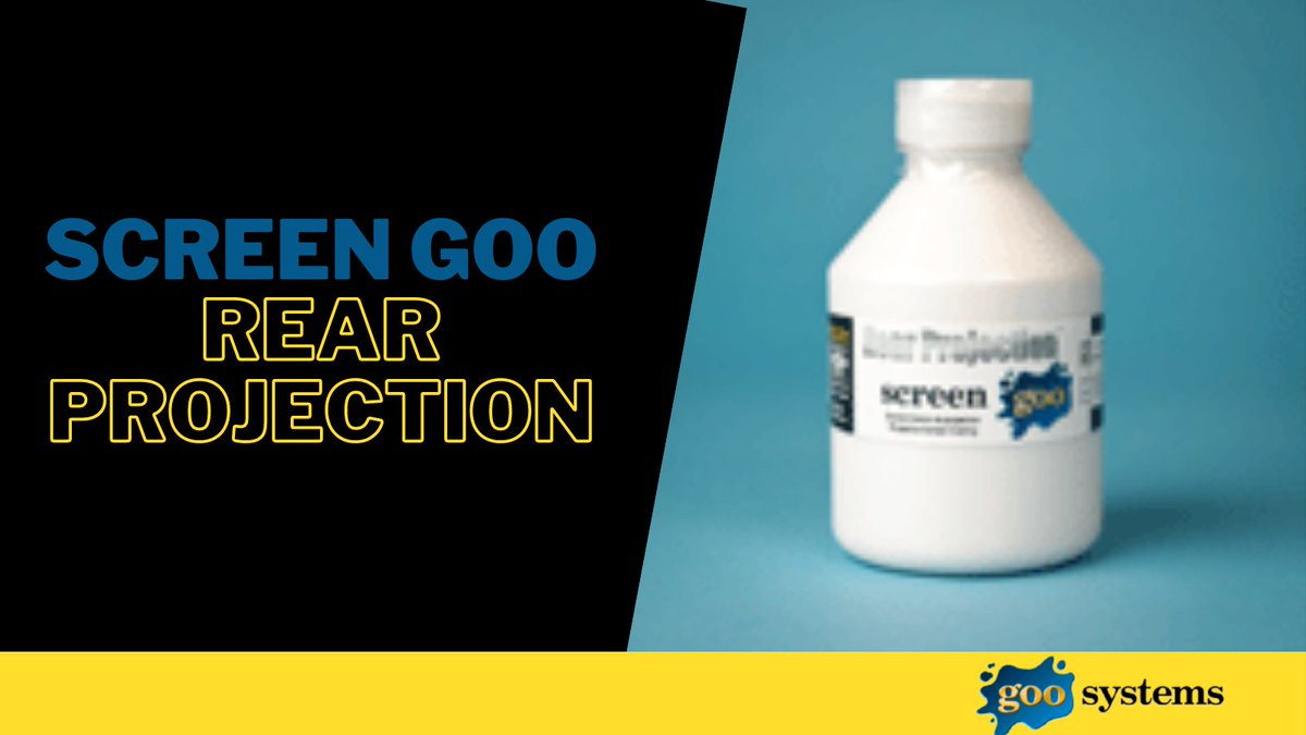 GooSystems's tweet image. Designed for Rear Projection applications. Screen Goo Rear Projection coating SPRAYED (only) on a suitable substrate are all that’s required to create an excellent Rear Projection screen. goosystemsglobal.com/goo-product/re…

#goosystems #screengoo #rearprojection #screen