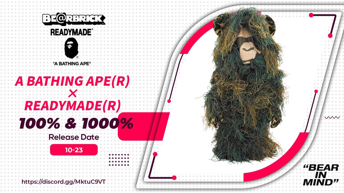 BE@RBRICK A BATHING APE(R) × READYMADE(R) 100％ &amp; 1000％

Release Date:2021-10-23