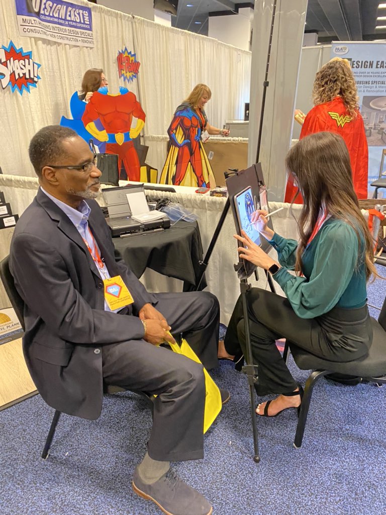 cwflmd's tweet photo. We’ll be doing superhero caricatures all day at booth #38! 🦸‍♀️ @PAA_HQ https://t.co/1p5EUV7g1j